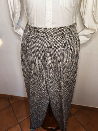 Pantaloni sartoriali in lana bouclé sale pepe - tg. 48/50