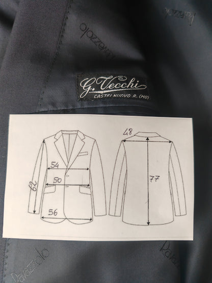 Blazer navy doppiopetto in twill pettinato - tg. 48