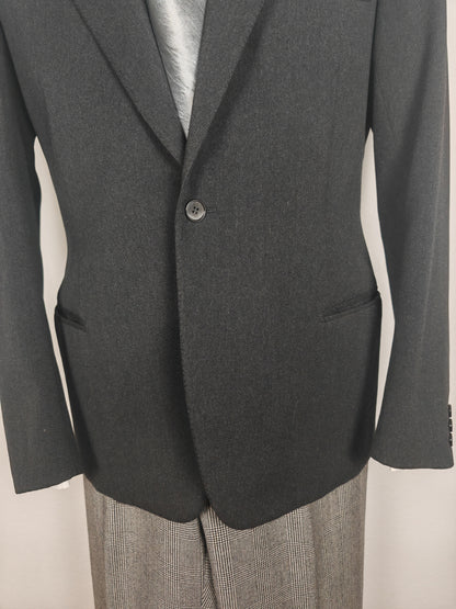 Giacca sartoriale anni '50/'60 in flanella grigio antracite - tg. 46