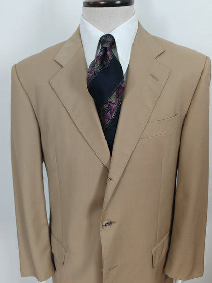 Completo anni '80 in fresco lana beige - tg. 52