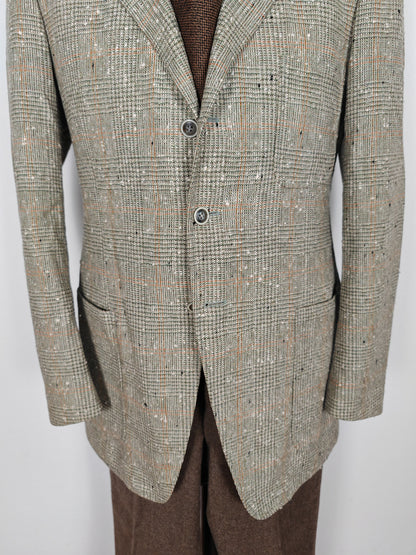 Giacca anni '70 in tweed bottonato tipo donegal - tg. 48/50