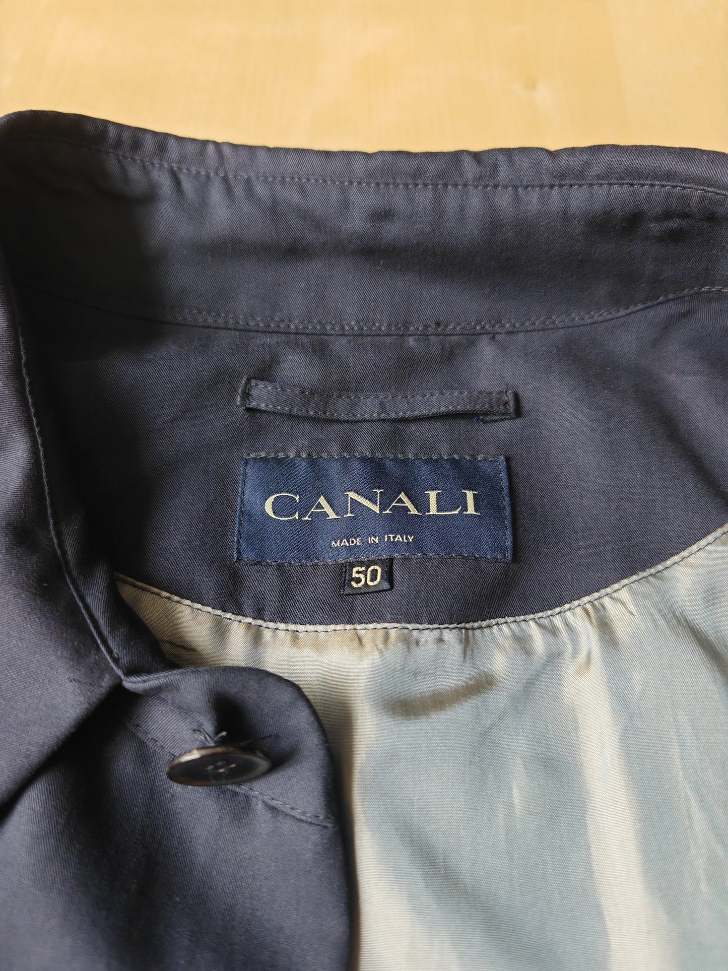 Soprabito Canali in misto seta blu - tg. 50