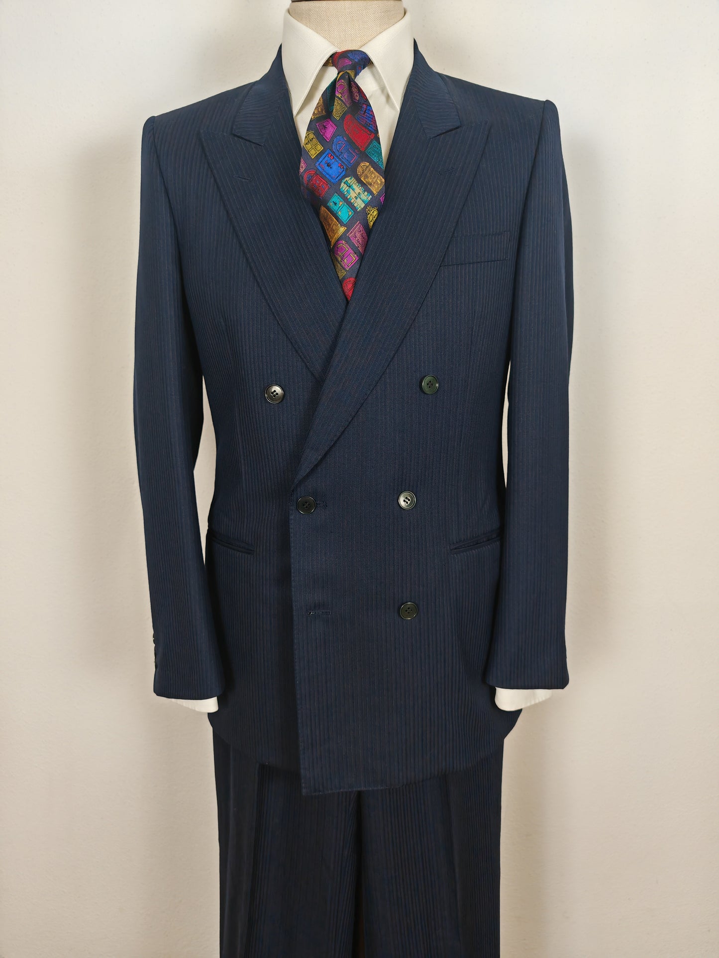 Completo doppiopetto blu Canali anni '80 - tg. 46/48