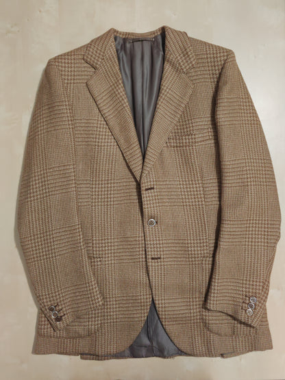 Giacca sartoriale anni '60 Glen check in lana e mohair - tg. 48