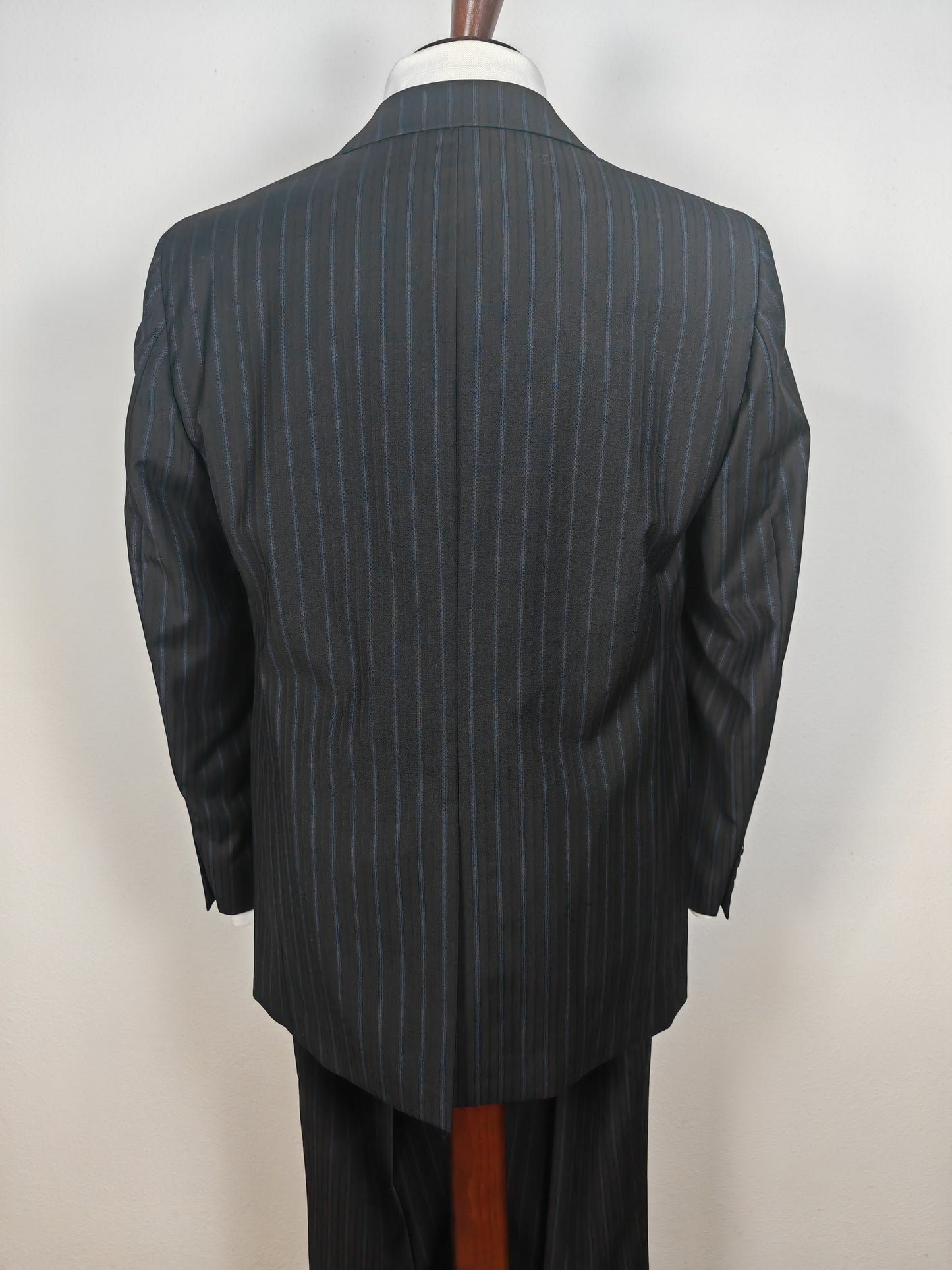 Completo anni '90 blu notte gessato - tg. 50