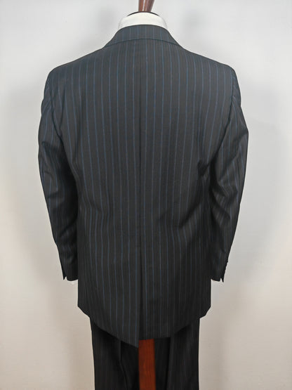 Completo anni '90 blu notte gessato - tg. 50