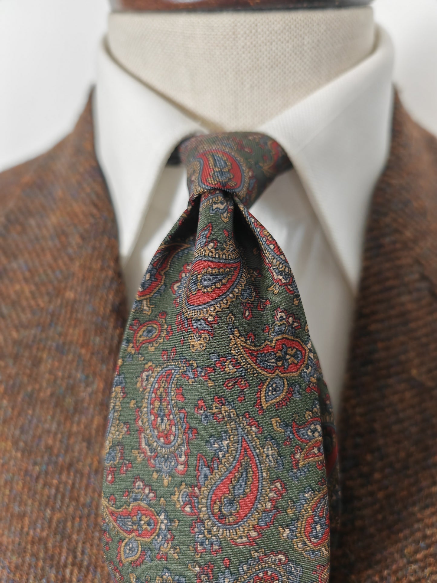 Cravatta paisley nuova fondo di magazzino anni '90