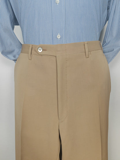 Completo anni '70 in twill di lana beige - tg. 50/52