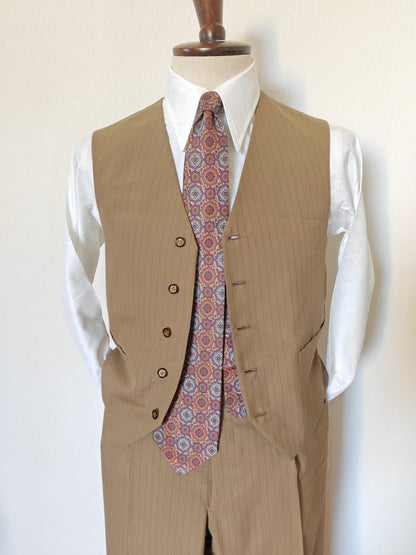 Completo 3 pezzi sartoriale anni '60/'70 in stile rétro - tg. 44