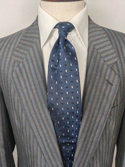 Cravatta in raso micro fantasia