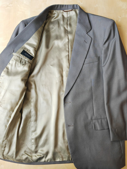 Completo anni '80 in fresco lana verde-grigio - tg. 50/52