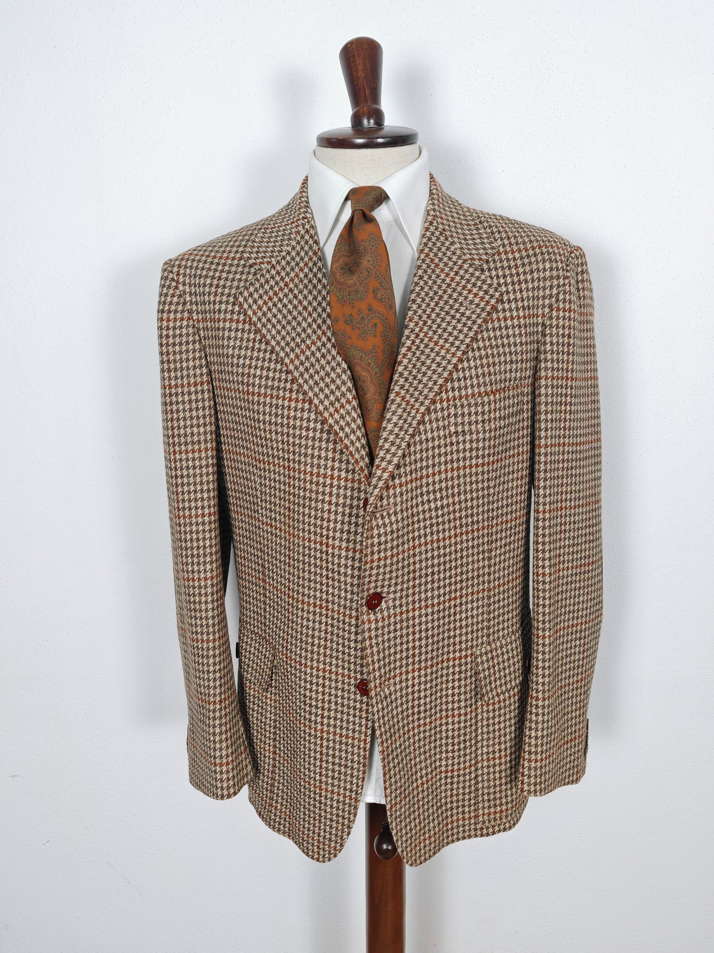 Giacca in tweed semi-sartoriale in stile sportcoat inglese - tg. 52/54