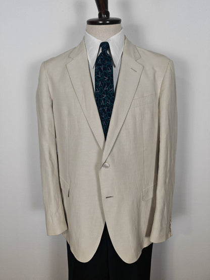Giacca Armani Collezioni in seta e lino color avorio - tg. 52/54