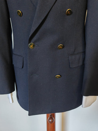 Blazer doppiopetto Burberrys anni '80 in stile navy - tg. 46