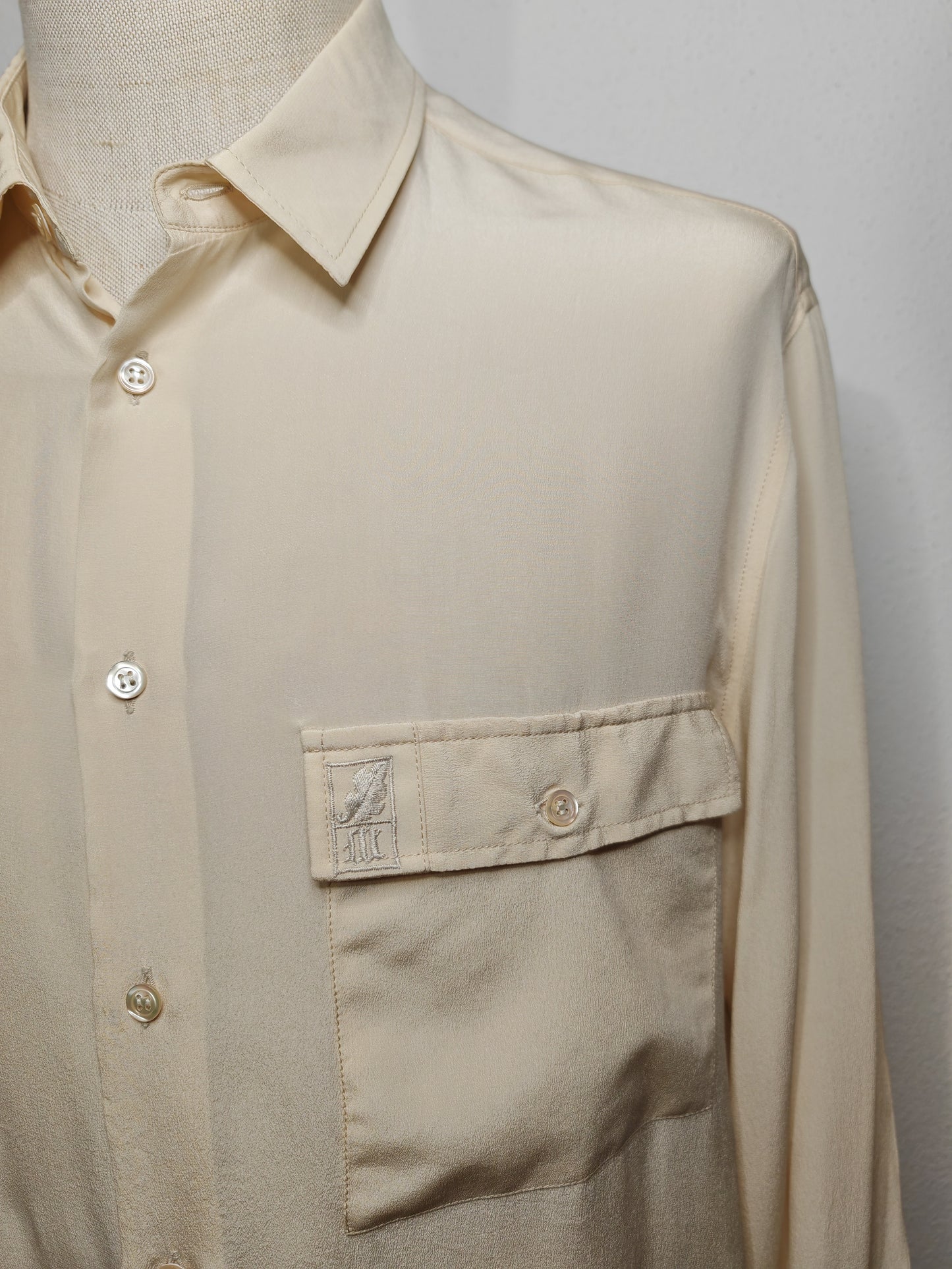 Camicia anni '80/'90 in pura seta - tg. 52 (L/XL)