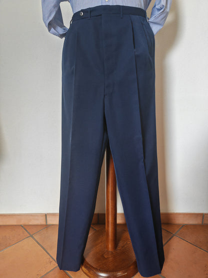 Completo sartoriale anni '60 twill di lana blu - tg. 50
