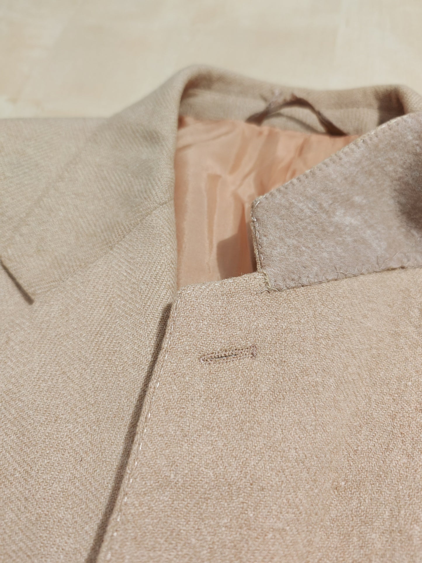 Giacca spigata in puro cammello - tg. 50