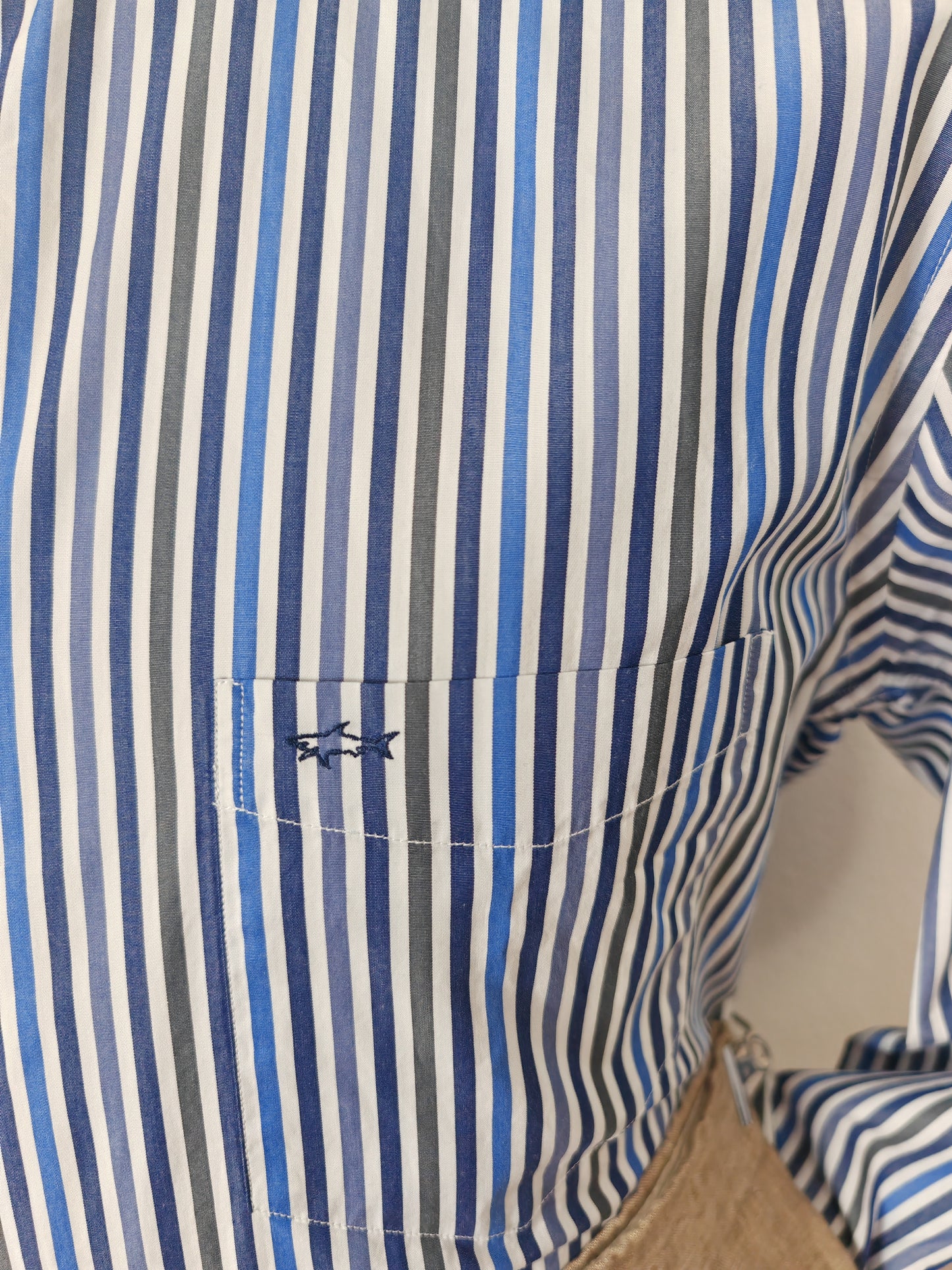 Camicia Paul & Shark a righe blu - collo 42 (L)