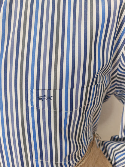 Camicia Paul & Shark a righe blu - collo 42 (L)