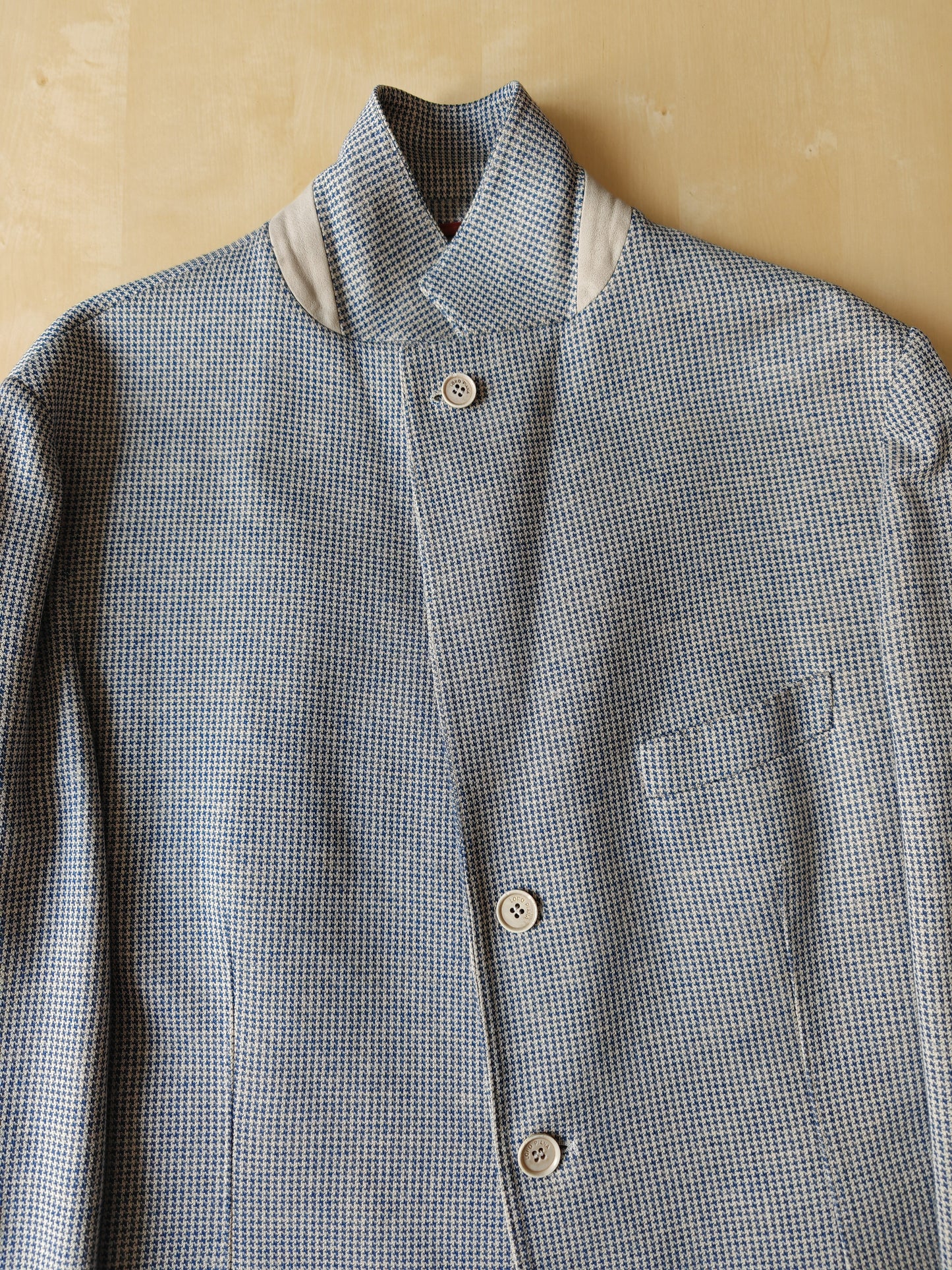 Giacca Loro Piana in jersey cotone e lino pied-de-poule - tg. 50