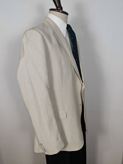 Giacca Armani Collezioni in seta e lino color avorio - tg. 52/54