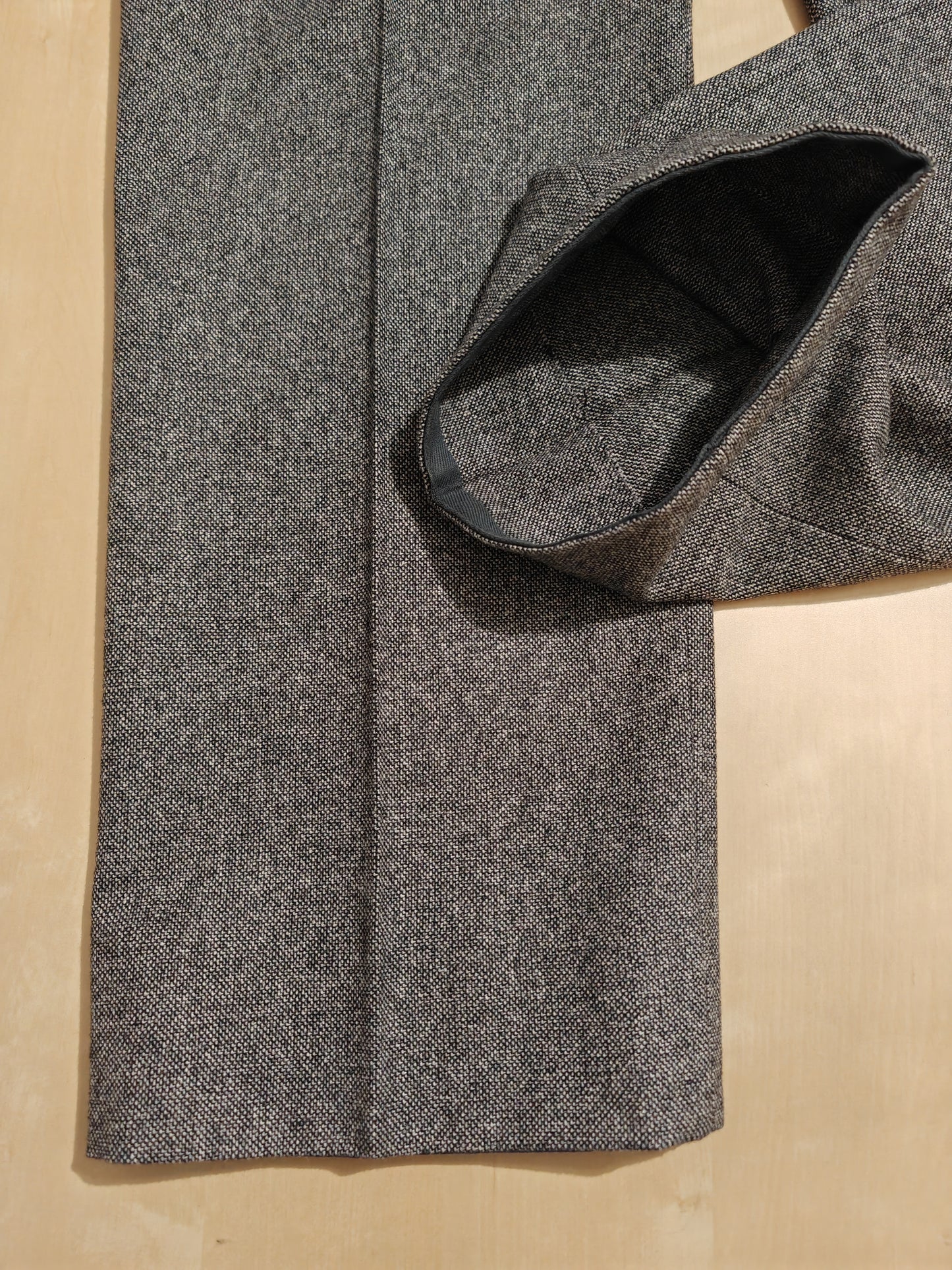 Pantalone sartoriale anni '70 in grisaglia pesante - tg. 52