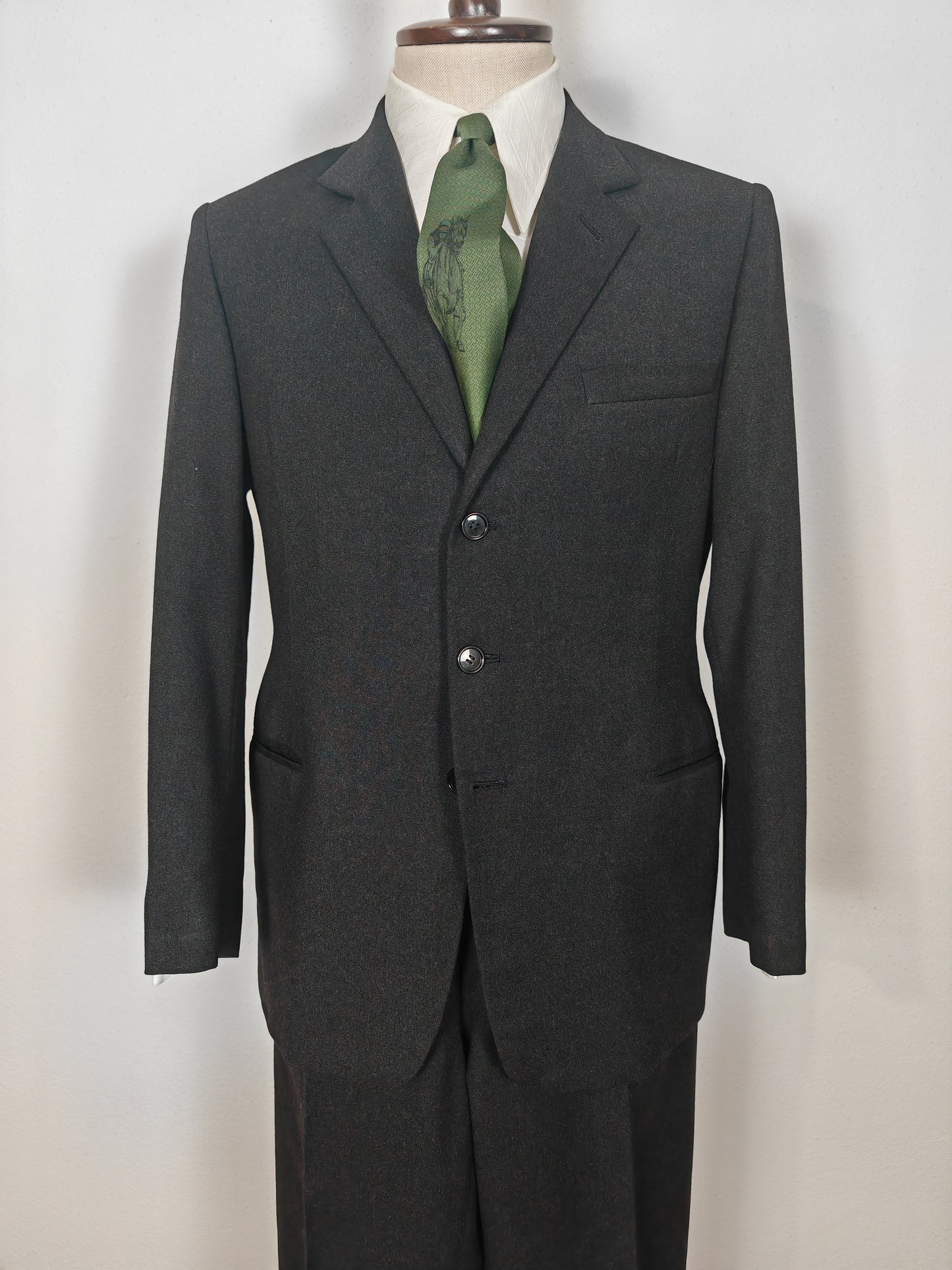 Completo sartoriale anni '60 in flanella pesante - tg. 44/46