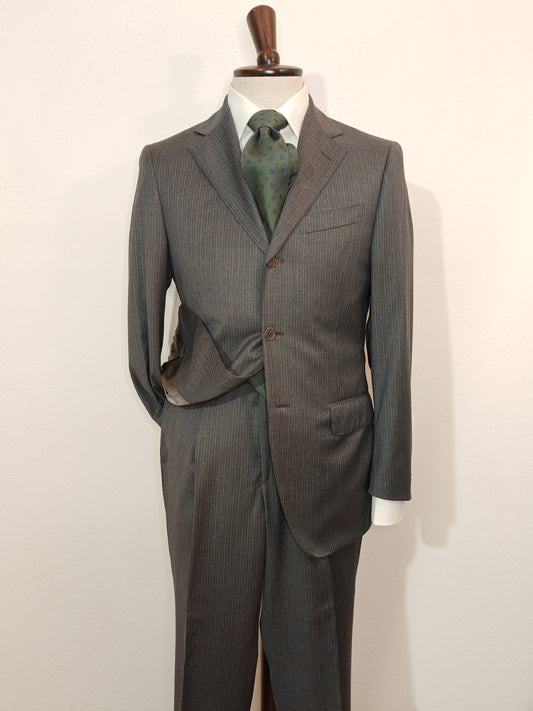 Completo Boggi tessuto Loro Piana super 120S, grigio gessato - tg. 46