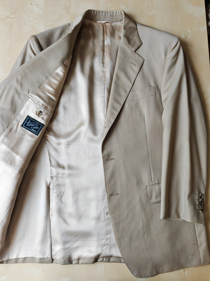 Completo anni '80 in fresco lana beige - tg. 52