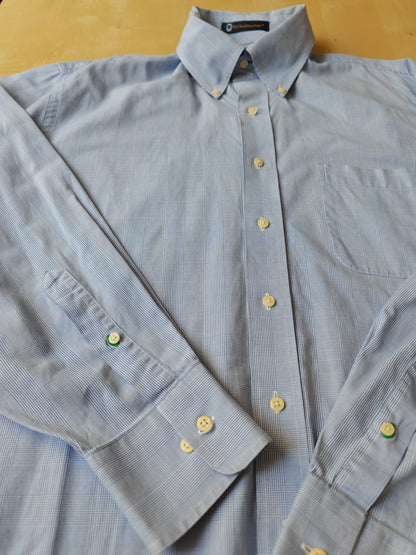 Camicia Tommy Hilfiger azzurra Glen check - L/XL (collo 41)