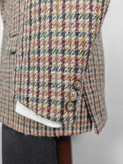 Giacca anni '80 in tweed pied-de-poule - tg. 50