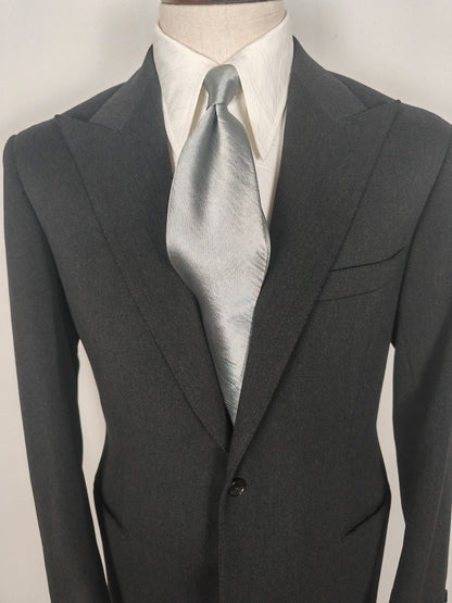 Giacca sartoriale anni '50/'60 in flanella grigio antracite - tg. 46