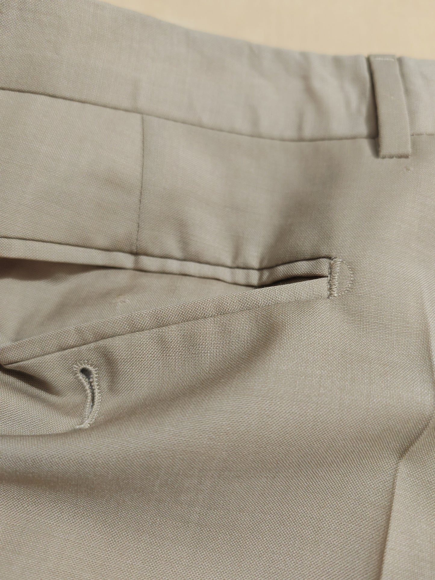 Pantalone in fresco lana beige - tg. 48