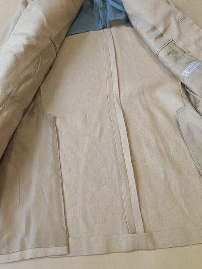 Completo anni '90 in puro lino irlandese beige - tg. 46/48