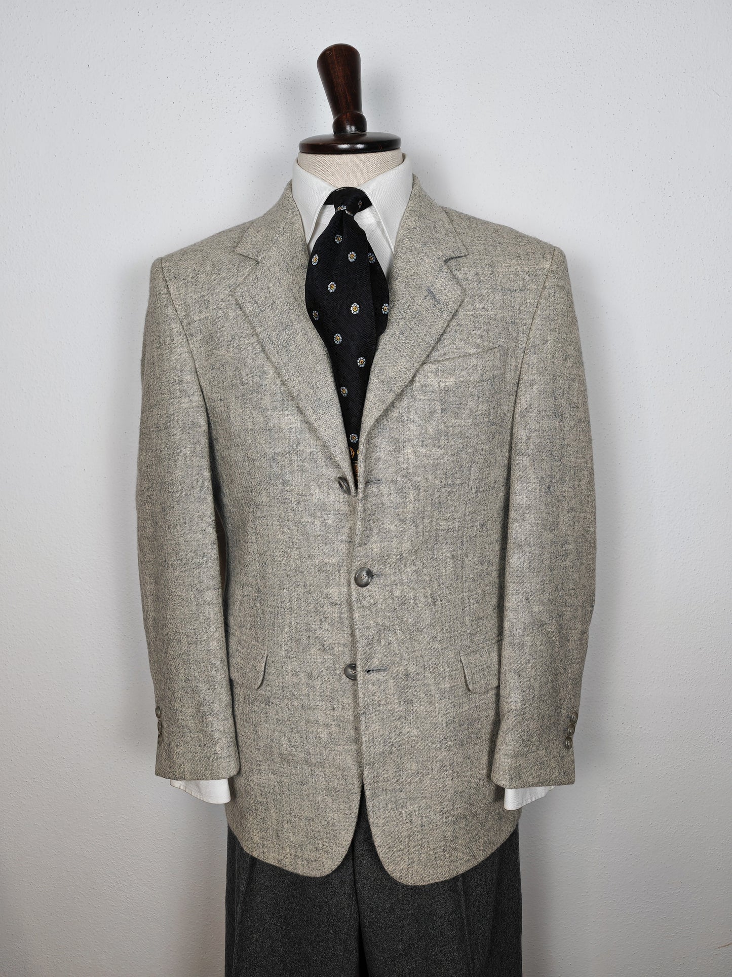 Giacca Fendi anni '90 in tweed grigio chiaro - tg. 48