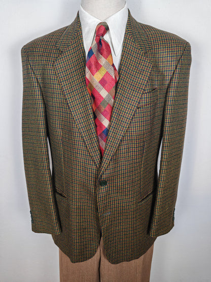 Giacca anni '80 pied-de-poule multicolore - tg. 48/50