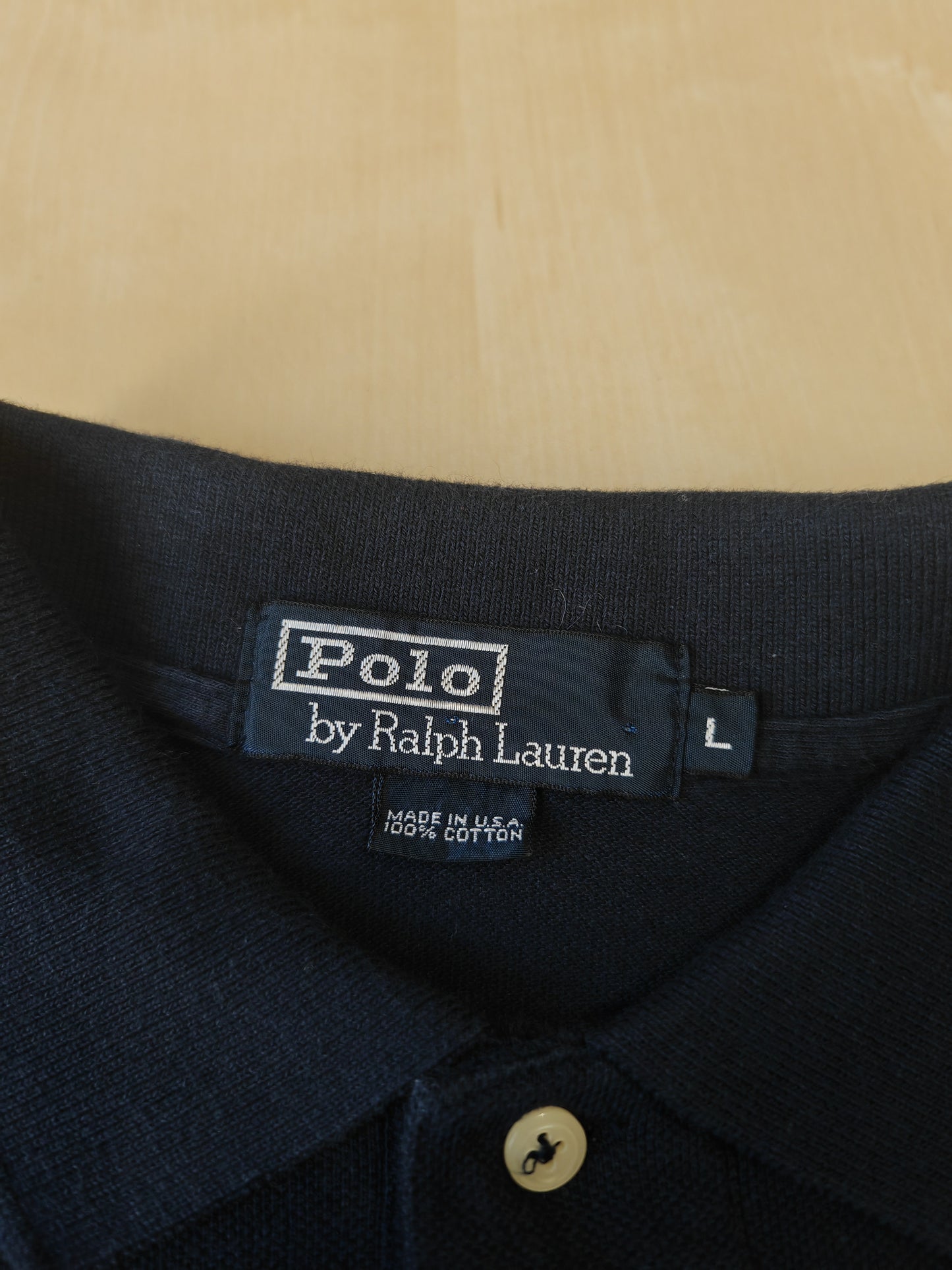 Polo Ralph Lauren maniche lunghe vintage made in USA logo Polo Bear - L/XL