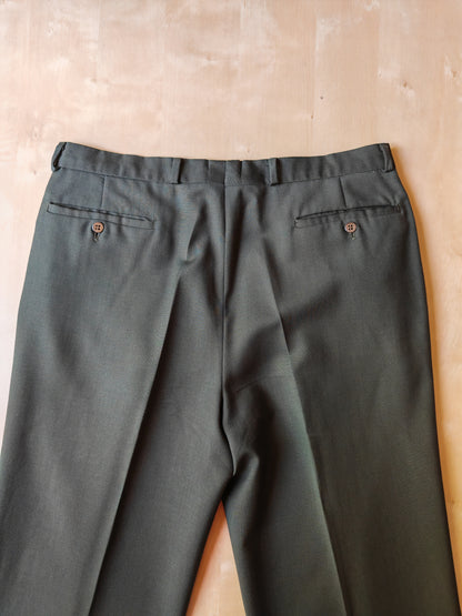 Pantalone in fresco lana color verde bosco - tg. 52