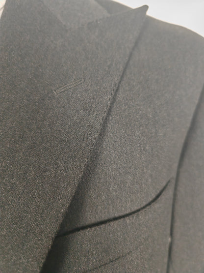 Giacca sartoriale anni '50/'60 in flanella grigio antracite - tg. 46