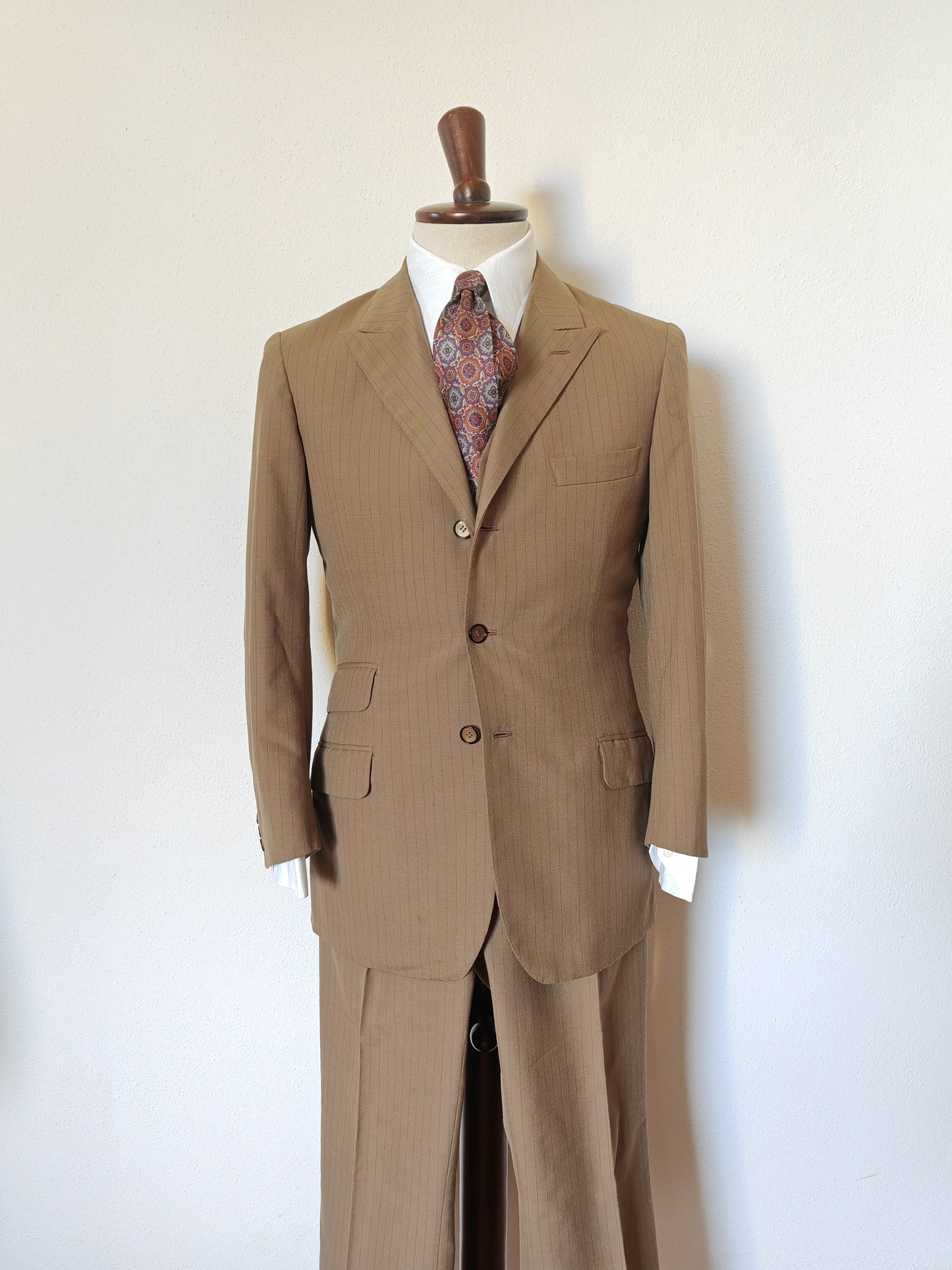 Completo 3 pezzi sartoriale anni '60/'70 in stile rétro - tg. 44