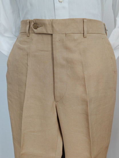 Completo anni '90 in puro lino irlandese beige - tg. 46/48