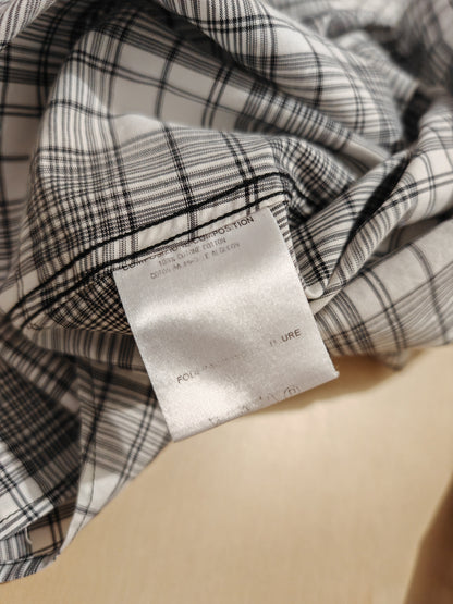 Camicia Gucci tartan bianco e nero - collo 39