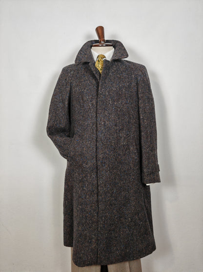 Cappotto raglan in tweed spinato anni '80 - tg. 46