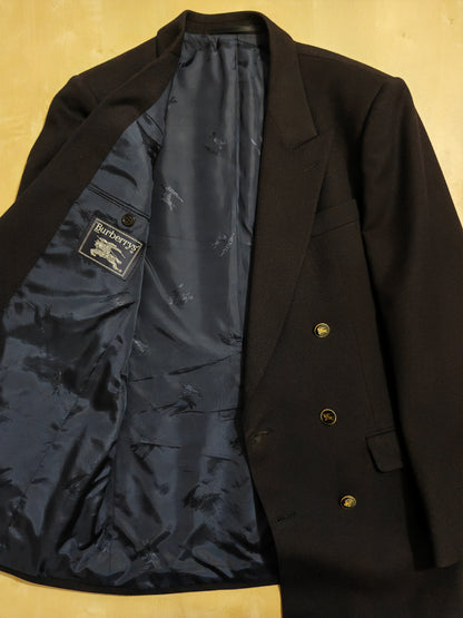 Blazer doppiopetto Burberrys anni '80 in stile navy - tg. 46