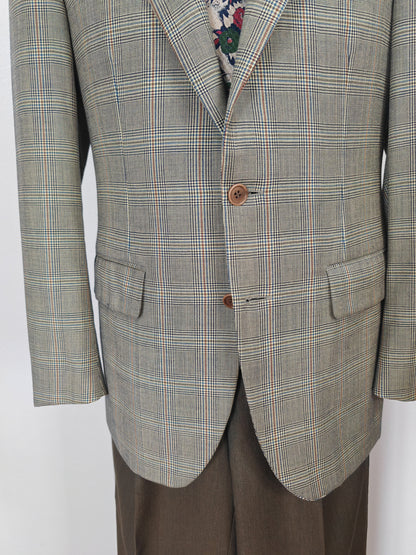 Giacca Cantarelli principe di Galles color salvia mezza fodera - tg. 48