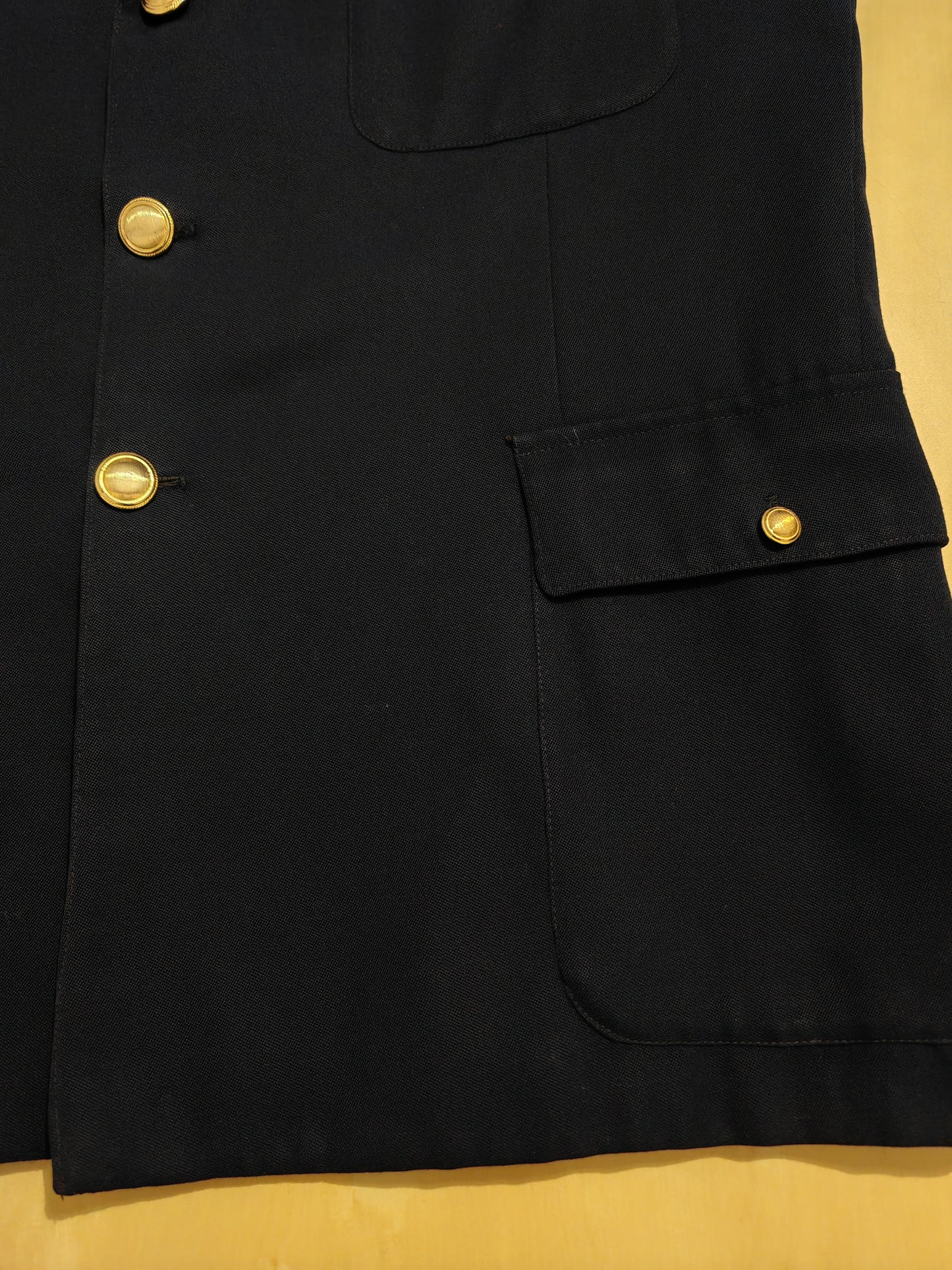 Blazer sartoriale anni '60/'70 in stile militare navy - tg. 56/58