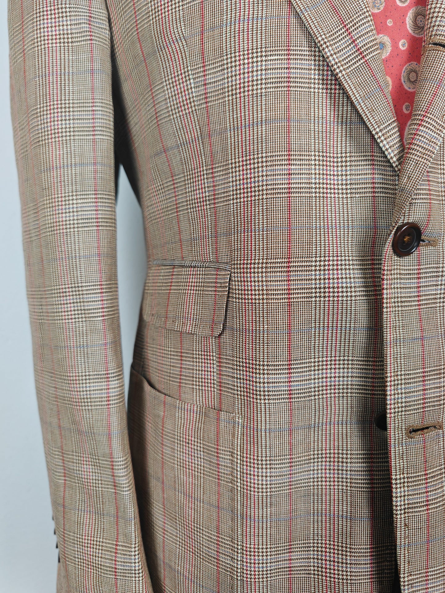 Giacca estiva De Paz 100% lino principe di Galles - tg. 48