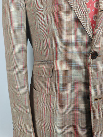 Giacca estiva De Paz 100% lino principe di Galles - tg. 48