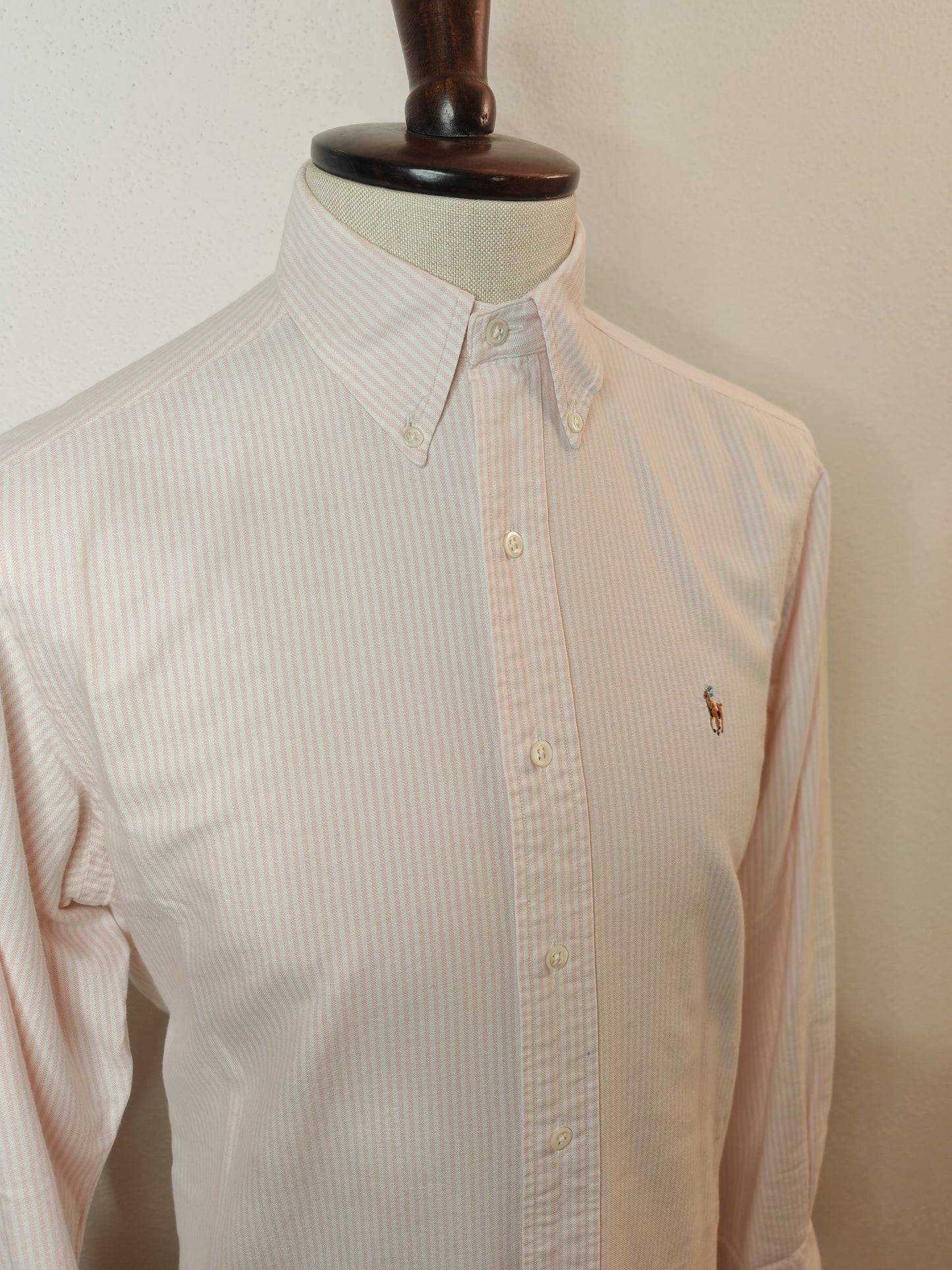 Camicia Ralph Lauren Oxford righe rosa - 15 1/2 (M/L)