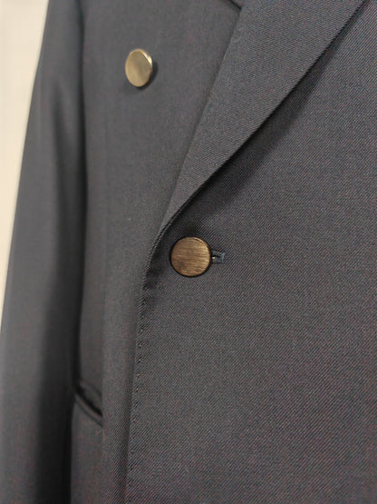 Blazer navy anni '80 in twill, tessuto Vitale Barberis Canonico - tg. 48